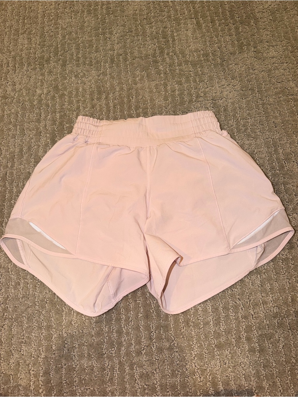 lululemon pink 4” shorts